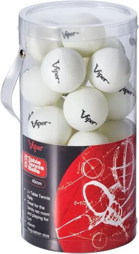 Vista 2 de Viper Pelotas de tenis de mesa, tamaño regulador blanco de 1.575 pulgadas, paquete de 24