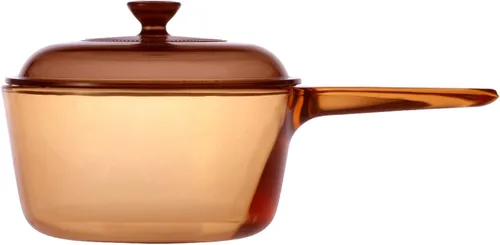 Vista 6 de Visions Juego de ollas de cocina de 6 piezas con cubiertas de vidrio, ámbar