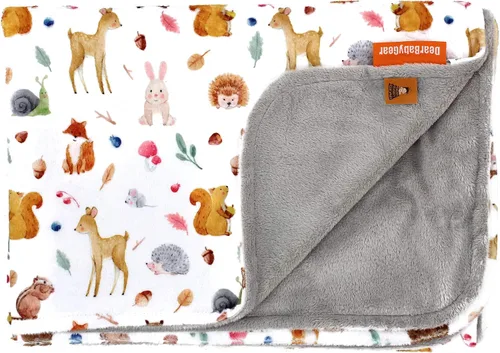 Vista 16 de Dear Baby Gear - Mantas reversibles para bebé - Manta suave para recién nacido - Blanco para niños pequeños - Manta para niños y niñas - Mantas