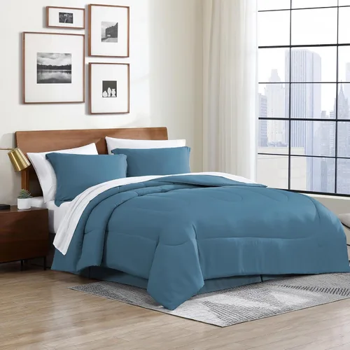 Vista 10 de Cathay Home Basic Bedding Home Essential - Juego de ropa de cama de microfibra ultrasuave y ligera, resistente a las arrugas, 6 piezas