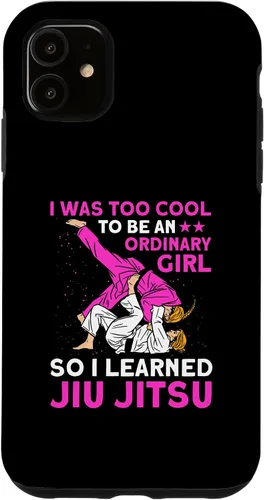 Vista 5 de Funda de Jiu Jitsu brasileño para iPhone 15 demasiado genial para ser una chica ordinaria