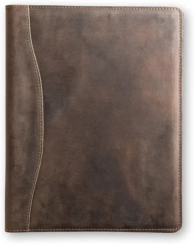 Vista 9 de PEGAI Padfolio personalizado hecho a mano 100% cuero, organizador de bloc legal para negocios, escuela, oficina, conferencia, resistente, piel