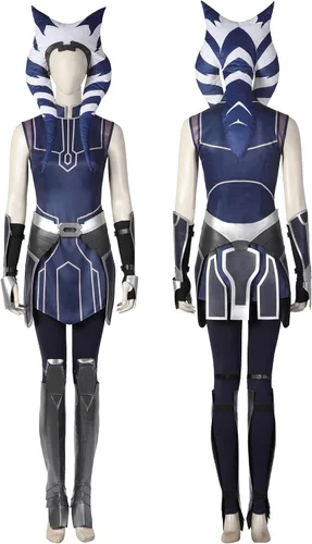Vista 3 de Disfraz de Tano para adulto, tocado de batalla clon, juego completo, uniforme de Halloween