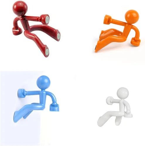 Vista 15 de Creative Wall Climbing Villain - Imanes para refrigerador, imán para colgar en la llave (negro, blanco, azul, naranja)