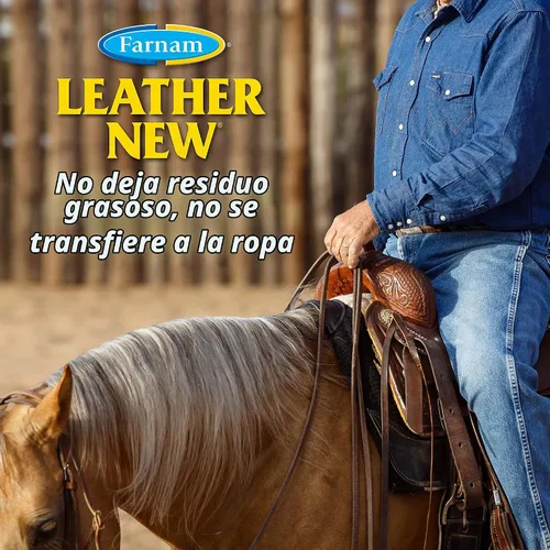 Vista 3 de Farnam Leather Nuevo limpiador de sillín y cuero de glicerina fácil de pulir, 16 onzas