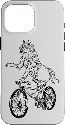Vista 19 de Wolf Cycling Bicycle Funny Animal Cyclist Biking Bike Case for iPhone 17