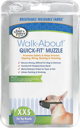 Vista 11 de Four Paws Walk-About - Bozal ajustable para perros medianos, de ajuste rápido, lavable y transpirable, color negro, 1 unidad