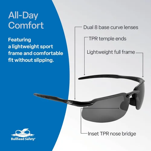 Vista 5 de Bullhead BH10613 - Lentes de seguridad, talla única Se ajusta a todos