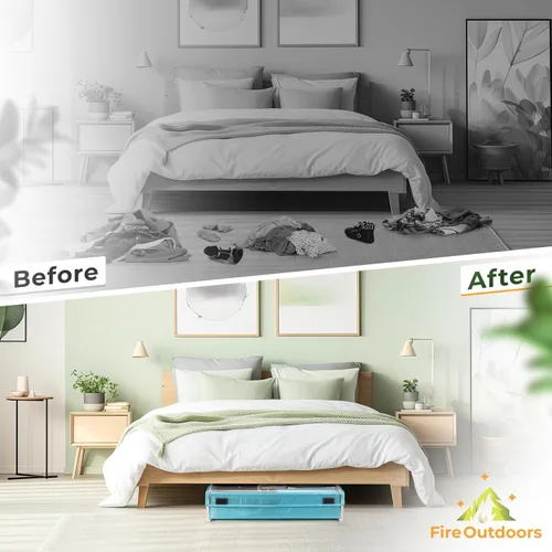 Vista 6 de Cajones de plástico para debajo de la cama con ruedas rodantes, contenedores de almacenamiento con asas dobles para un fácil acceso, organizador