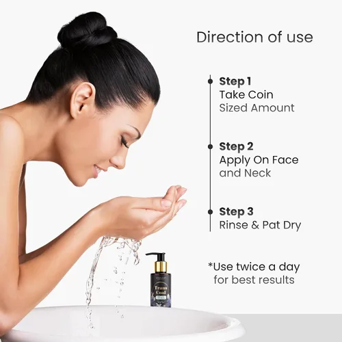 Vista 5 de Transcoal - Jabón facial de carbón natural para hombres y mujeres, lavado facial exfoliante para prevención del acné, control de aceite, limpiador