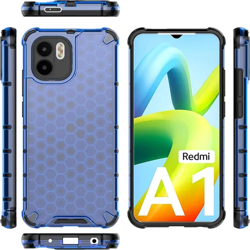 Vista 171 de Pzwoxukhov Funda compatible con Redmi A1, compatible con Redmi A2 Honeycomb Anti-caída Absorción de Golpes Negro