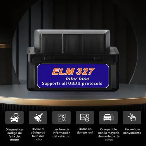 Vista 3 de Escáner OBD2 Bluetooth lector de código de coche herramienta de diagnóstico inalámbrico OBD lector de código de coche motor de verificación