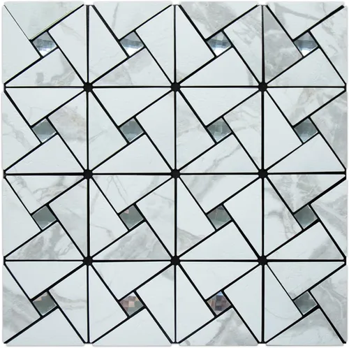 Vista 20 de DICOFUN 1 hoja de azulejo adhesivo de mármol gris para salpicaduras, azulejos de metal mixto con astillas plateadas para cocina y baño, adhesivo