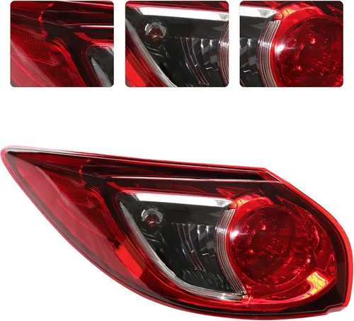 Vista 2 de Para 2013 2014 2015 2016Mazda CX-5 halógeno exterior luz trasera luz trasera reemplazo rojo lente (lado izquierdo)