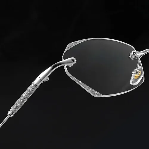 Vista 7 de Glassesify - Gafas de lectura para mujer, sin montura de diamante, antiluz azul, ligeras