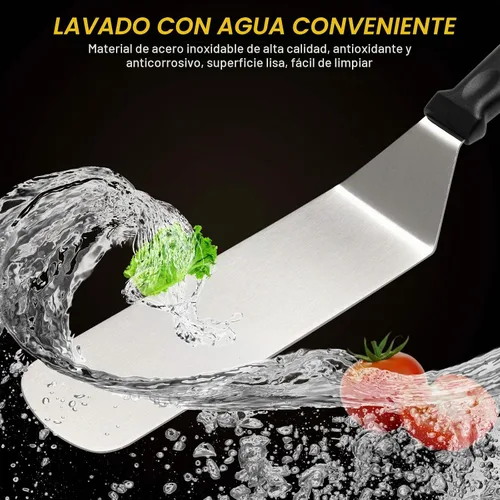 Vista 2 de Accesorios para plancha compatibles con Blackstone y Camp Chef, herramienta raspadora de plancha plana con cúpula de fusión para cocinar al aire