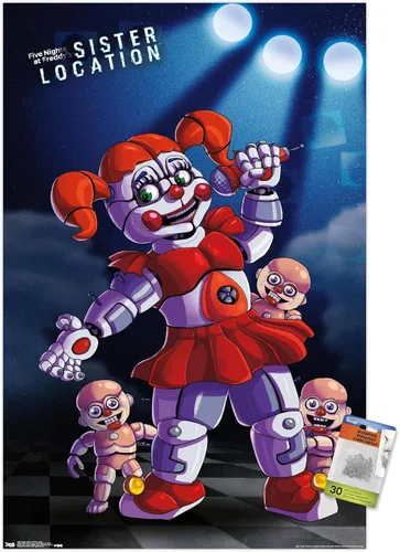 Vista 6 de Five Nights at Freddy's: Sister Location - Póster de pared para bebé con alfileres