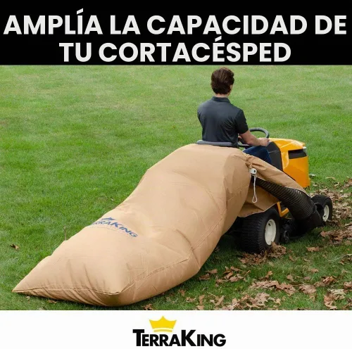 Vista 3 de TerraKing Leaf XL - Bolsa para recolección de hojas rápido y fácil, sistemas de recogida de materiales para cortacésped de montar