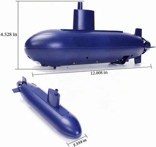 Vista 8 de GoolRC Mini submarino RC, barco de control remoto de 2.4 GHz, 6 canales DIY bajo el agua barco RC