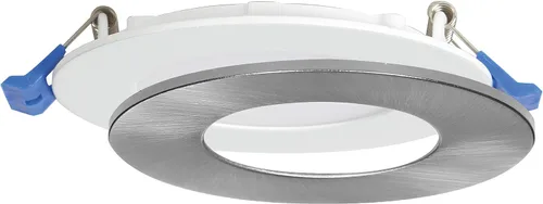Vista 9 de Nadair Paquete de 12 luces LED empotrables ultra delgadas de 4 pulgadas, 9 W, 750 lúmenes, 3000 K (blanco cálido), ribete blanco y negro incluido