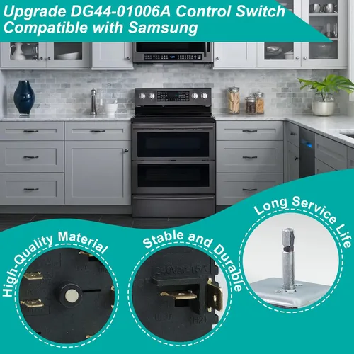 Vista 3 de Interruptor de Control de Actualización DG44-01006A Compatible con Samsung DG44-01006A Regulador de Estufa - Interruptor de Control Externo
