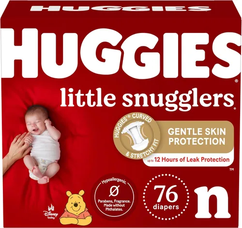 Vista 46 de Huggies Little Snugglers - Pañal para bebé, talla 1, 8 a 14 libras, 34717, 20