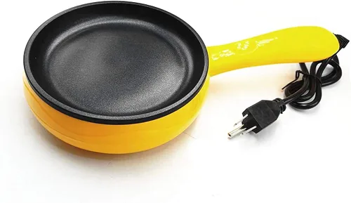 Vista 6 de Cuisine - Sartén eléctrica antiadherente de 6 pulgadas, amarillo mini sartén, Cuisine Electric Skillet