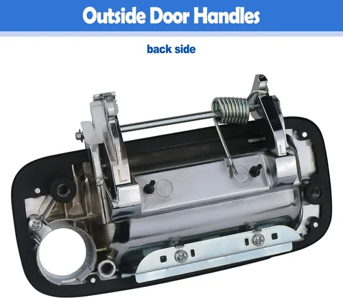 Vista 4 de Osompar Manija exterior izquierda para puerta delantera izquierda cromada compatible con Toyota Land Cruiser 80 Series LC80 FJ80 FZJ80 1990-1998