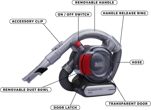Vista 2 de BLACK+DECKER 12 V Flexi Auto Dustbuster