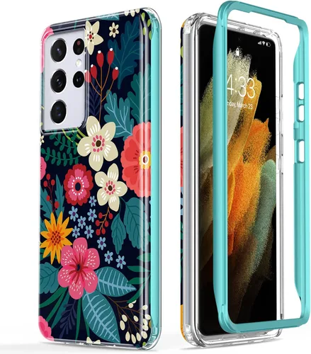Vista 19 de Esdot Funda para Samsung Galaxy S21 Ultra, Grado Militar Pasa Prueba de Caída de 21 pies, Cubierta Resistente con Diseños de Moda para Mujeres