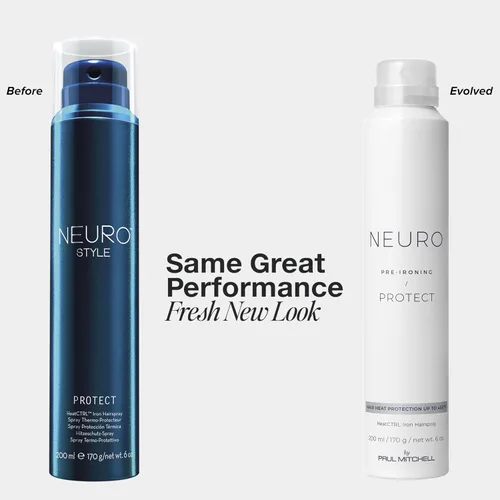 Vista 2 de Neuro by Paul Mitchell Protect HeatCTRL - Laca para el cabello, preparación perfecta + acabado para peinar con calor, para todo tipo de cabello