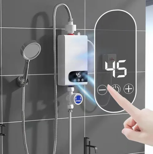 Vista 3 de Calentador de agua caliente instantáneo eléctrico Ducha eléctrica sin tanque Ducha Agua caliente Cocina Baño Calentador de agua instantáneo