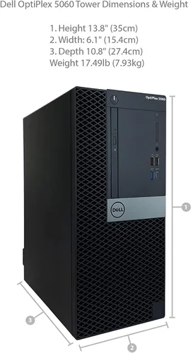Vista 4 de Dell OptiPlex 5060 Tower Computadora de escritorio para negocios Windows 11 Pro, MT PC Core i5-8500 3.0GHz CPU de 6 núcleos, 32 GB de RAM, SSD de 1
