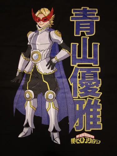 Vista 2 de Bioworld My Hero Academia Yuga Aoyama Camiseta negra para hombre
