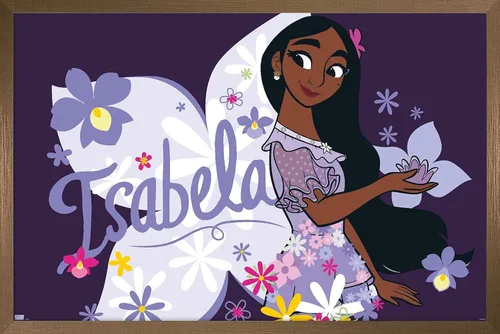 Vista 16 de Trends International Disney Encanto - Póster de pared Isabela, 22.4 pulgadas de largo x 14.7 pulgadas, versión enmarcada en madera de granero