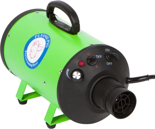 Vista 2 de Flying One High Velocity 4.0 HP Motor perro Pet Grooming Force secador w/calentador, Verde