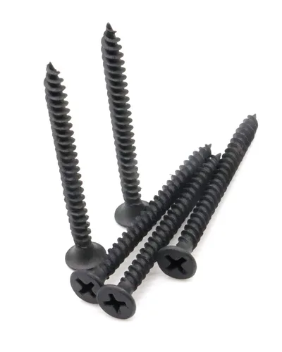Vista 5 de 50 tornillos Phillips de cabeza plana #7 x 1-3/4 pulgadas para paneles de yeso, rosca fina, tornillo de madera de punta afilada, acero al carbono