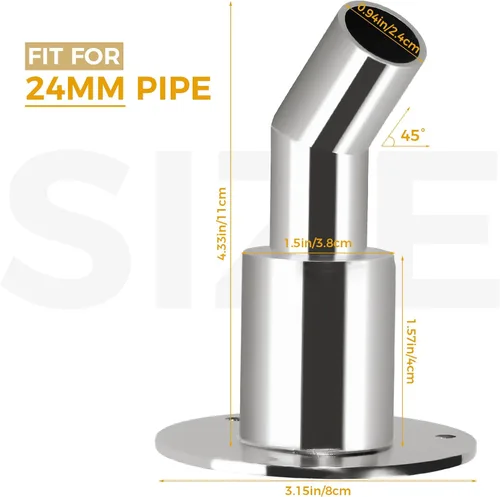 Vista 2 de Acero inoxidable 316 a través de la piel del escape del casco, hardware del zócalo del tubo de 78.7 ft m para el tubo de escape de los calentadores