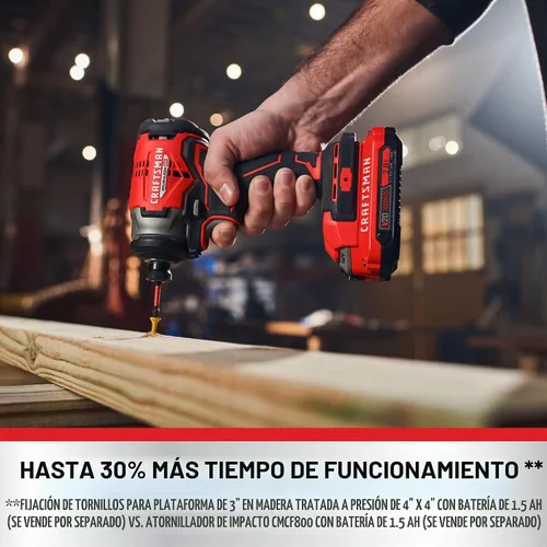 Vista 3 de CRAFTSMAN Destornillador de impacto inalámbrico V20, 1/4 de pulgada, solo herramienta desnuda (CMCF813B)