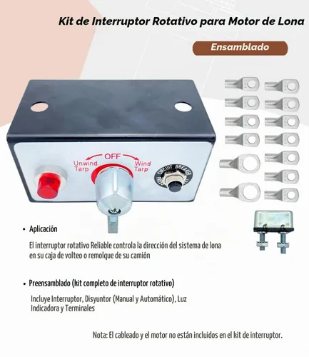 Vista 2 de Kit de interruptor giratorio de motor de lona que reemplaza a ATPRS1 5540710 9421-12 VDC 50 amperios