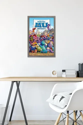 Vista 6 de Trends International Disney Pixar Monsters University - One Sheet Wall Poster, 14.725" x 22.375", Barnwood Framed Version