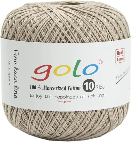 Vista 120 de Golo - 3 bolas de hilo de ganchillo tamaño 10, hilo de crochet para tejer a mano 102
