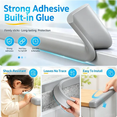 Vista 3 de ZOMPAGO Espuma Baby Edge Protector Strip Muebles Seguridad 1.8inx6.56FT Espuma suave