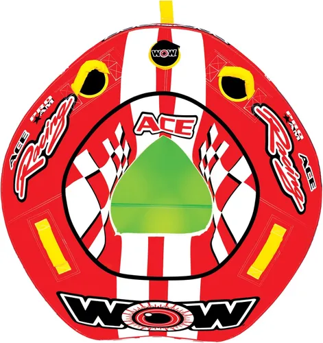 Vista 2 de Wow Sports World of Watersports Ace Racing Boat Tube 1 persona inflable remolcable tubo para navegar, 15-1120