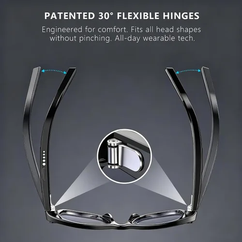 Vista 3 de Lentes inteligentes Ai 2026 para hombres y mujeres, gafas de cámara HD 4K de 8 MP, batería de 410 mAh, admite grabación de fotos/videos/audio