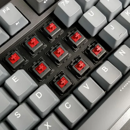 Vista 2 de Durgod Taurus K320 TKL - Teclado mecánico para gamers (87 teclas, doble disparo PBT, NKRO - USB tipo C, Gris (Space Grey)
