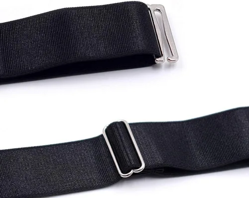 Vista 4 de 1 par de correas elásticas ajustables para sujetar camisas y camisas
