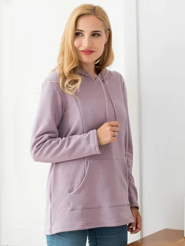 Vista 14 de Bearsland - Sudadera de lactancia y maternidad para mujer, con bolsillos y capucha