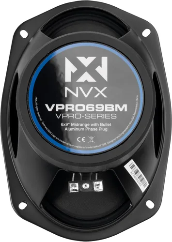 Vista 9 de NVX® VPRO69BM - Altavoz premium de 6" x 9" pulgadas, 500 W máximo (250 W RMS), 4 ohmios, bobina de voz de 1.5 pulgadas, rango medio de audio