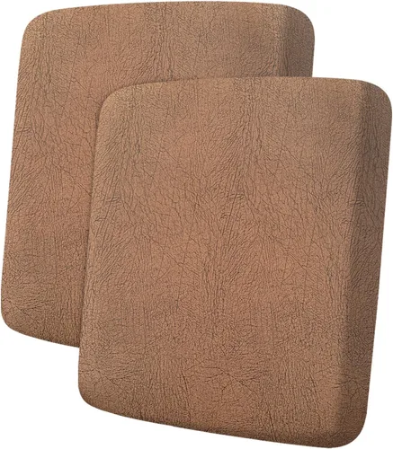 Vista 73 de ANARACHON Fundas de cojín de sofá con aspecto de cuero, juego de fundas de asiento de sofá, protector de muebles para sillón seccional, sofá biplaza